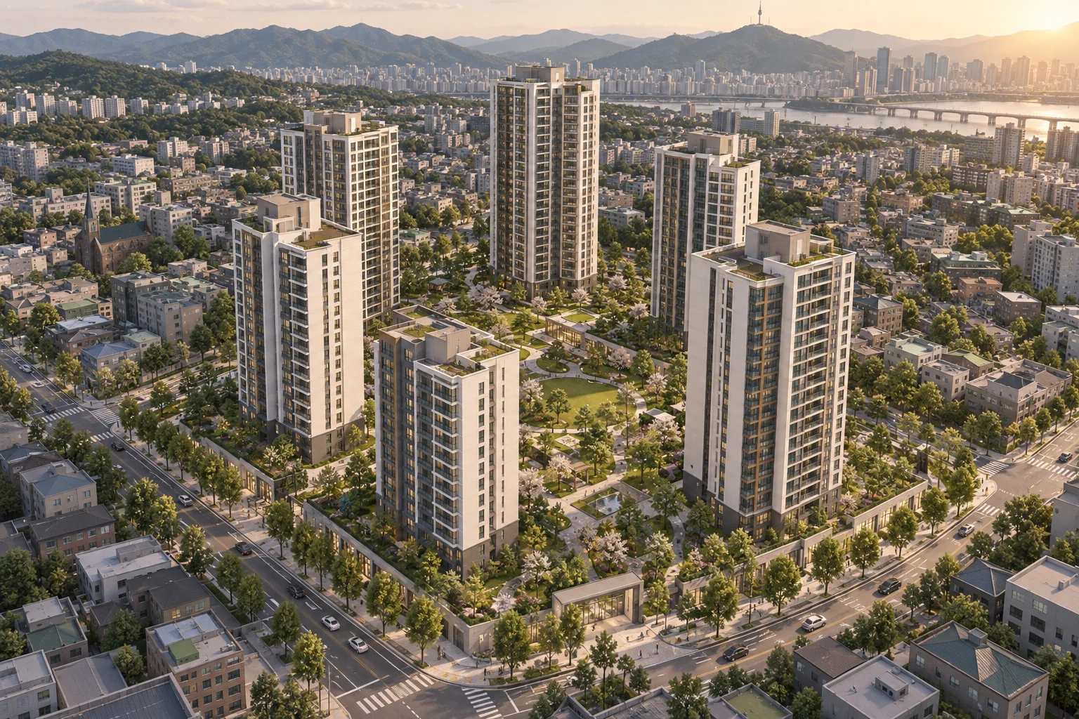 LBDeveloper 설계 결과를 실사로 렌더링한 조감도 예시